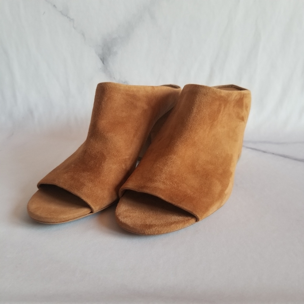 VINCE Womens Petra Cedar Suede Mule